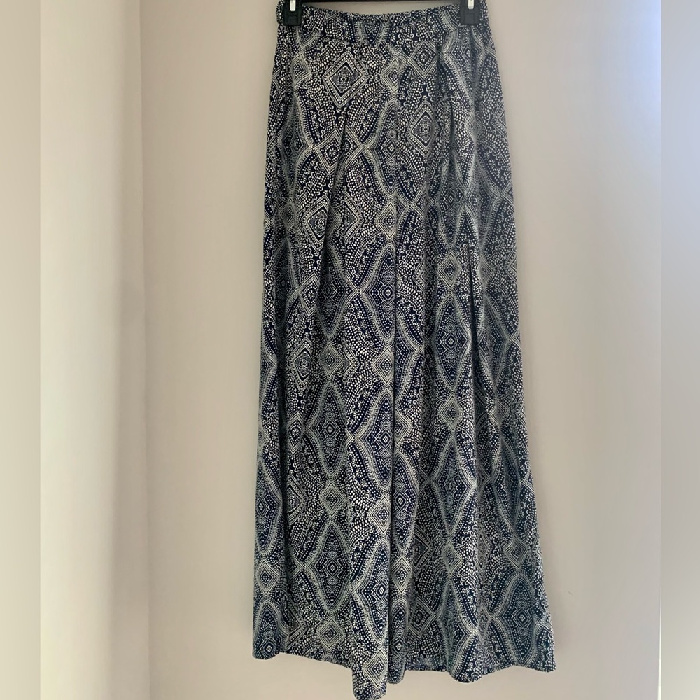 H&M Dark blue/white print Palazzo Pants